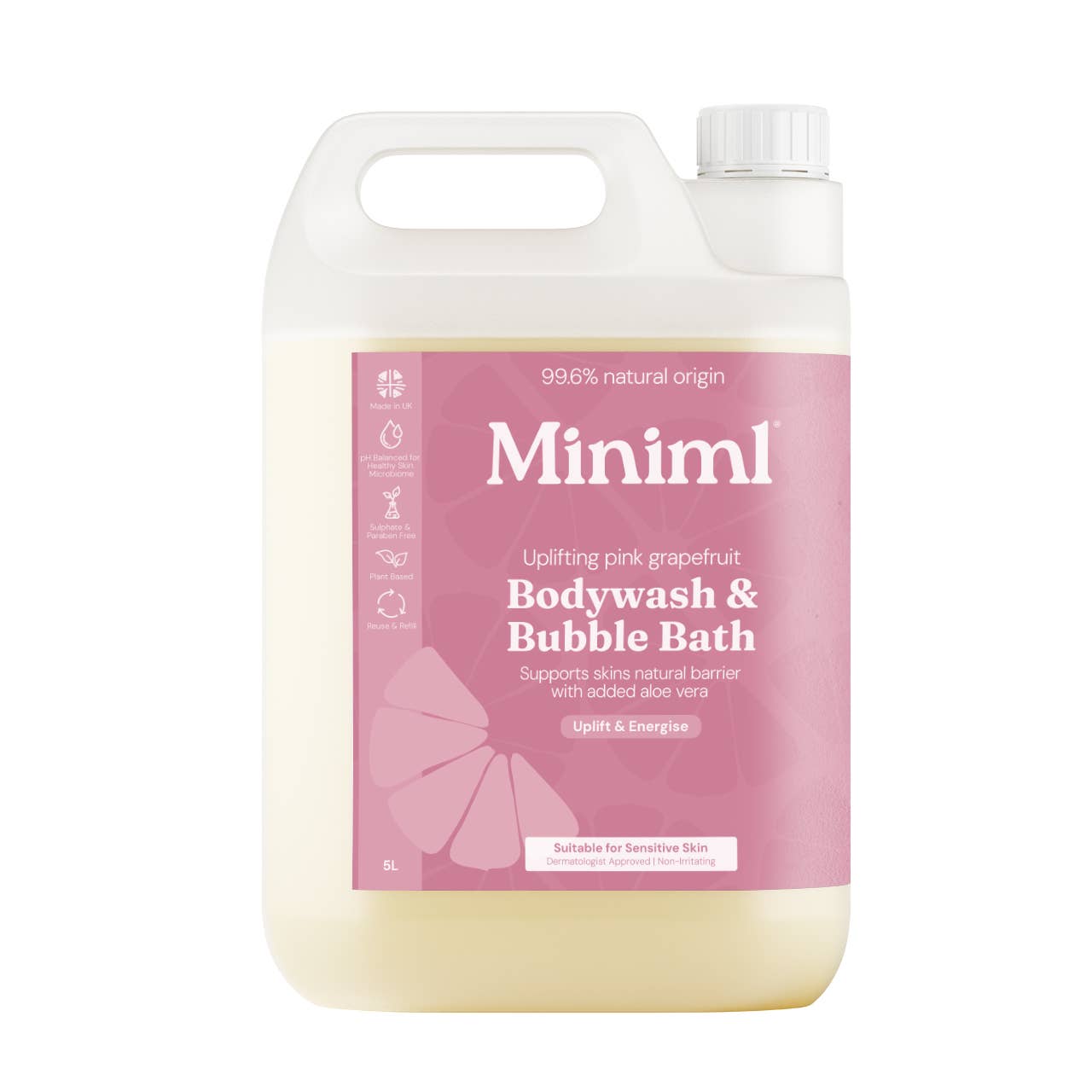 Bodywash + Bubblebath - Uplifting Pink Grapefruit 5L Refill: 5L Refill