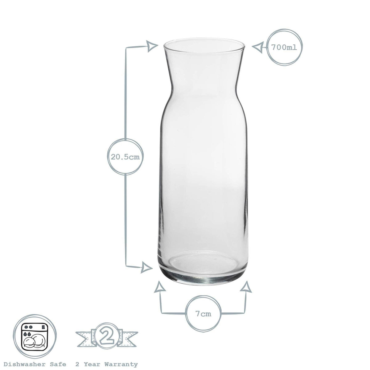 700ml Brocca Glass Carafe