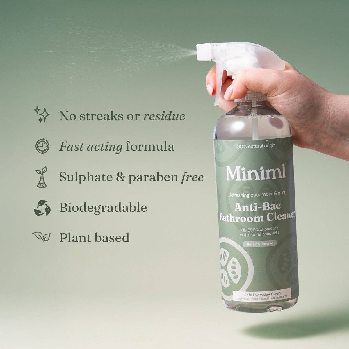 Anti-Bac Bathroom Cleaner - Cucumber + Mint 5L Refill: 5L Refill