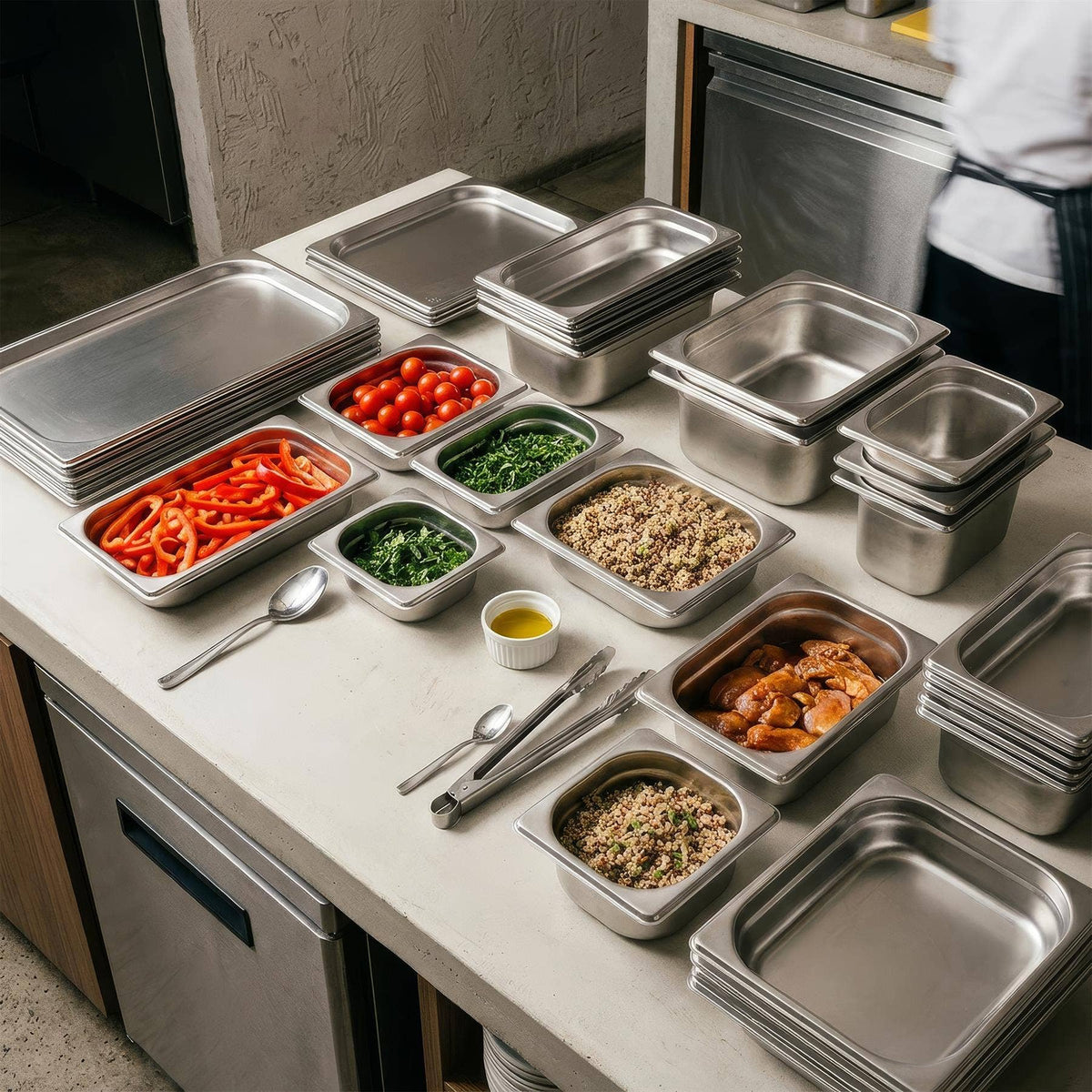 Stainless Steel Gastronorm Container - 1/9 100mm - 800ml