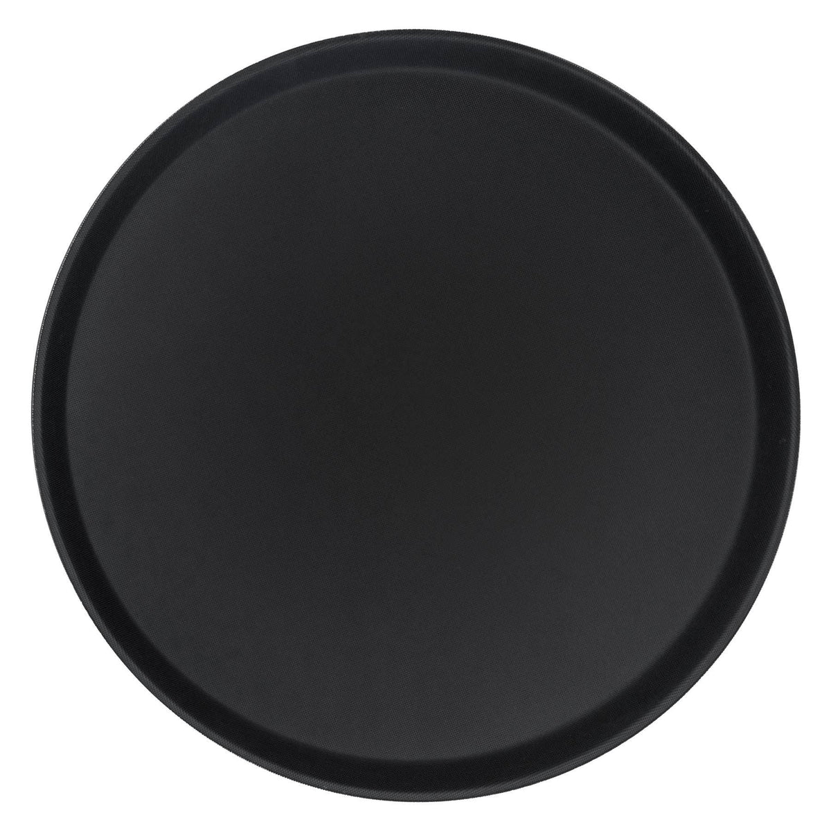 Black 40.5cm Round Non-Slip Serving Tray - By Argon Tableware