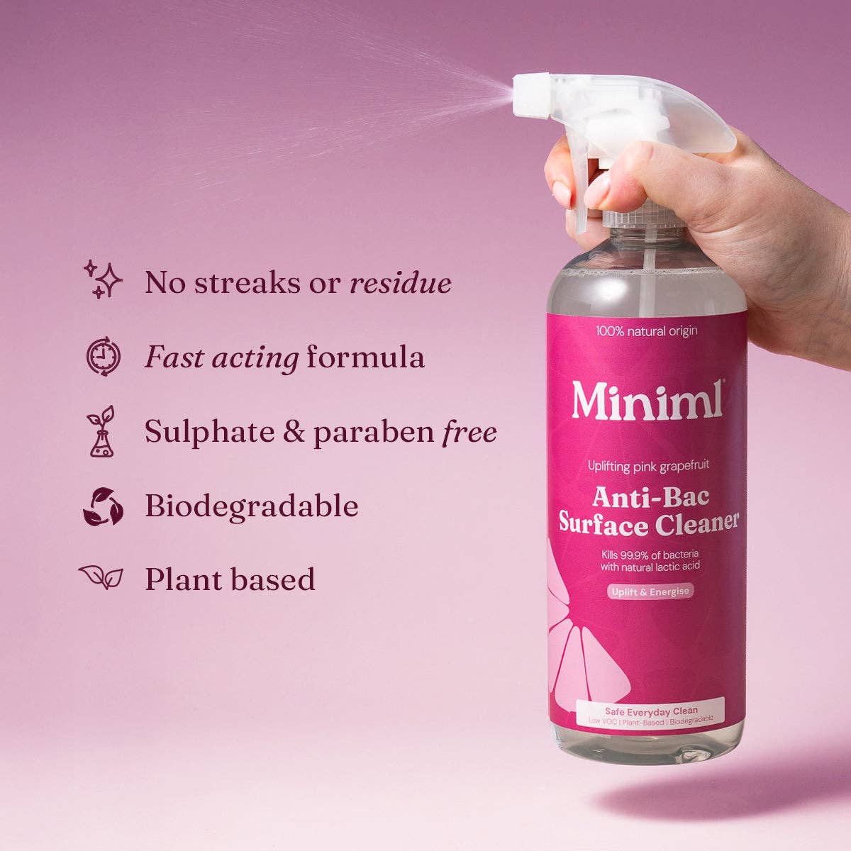 Anti-Bac Surface Cleaner - Pink Grapefruit 5L Refill: 5L Refill