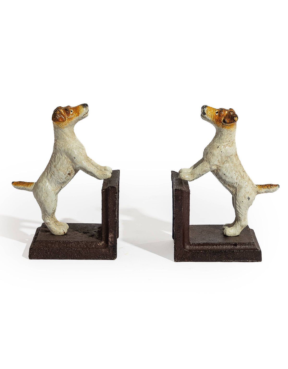 Cast Iron Antiqued Pair of Terrier Bookends