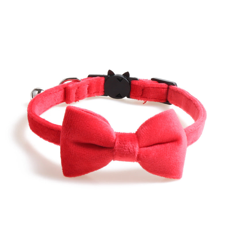 Bowknot Velvet Pet Collars for Dogs
