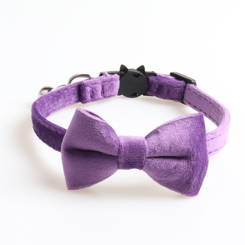Bowknot Velvet Pet Collars for Dogs