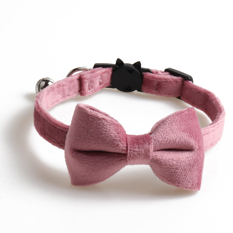 Bowknot Velvet Pet Collars for Dogs
