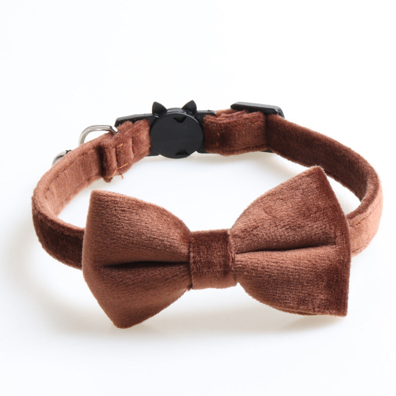 Bowknot Velvet Pet Collars for Dogs