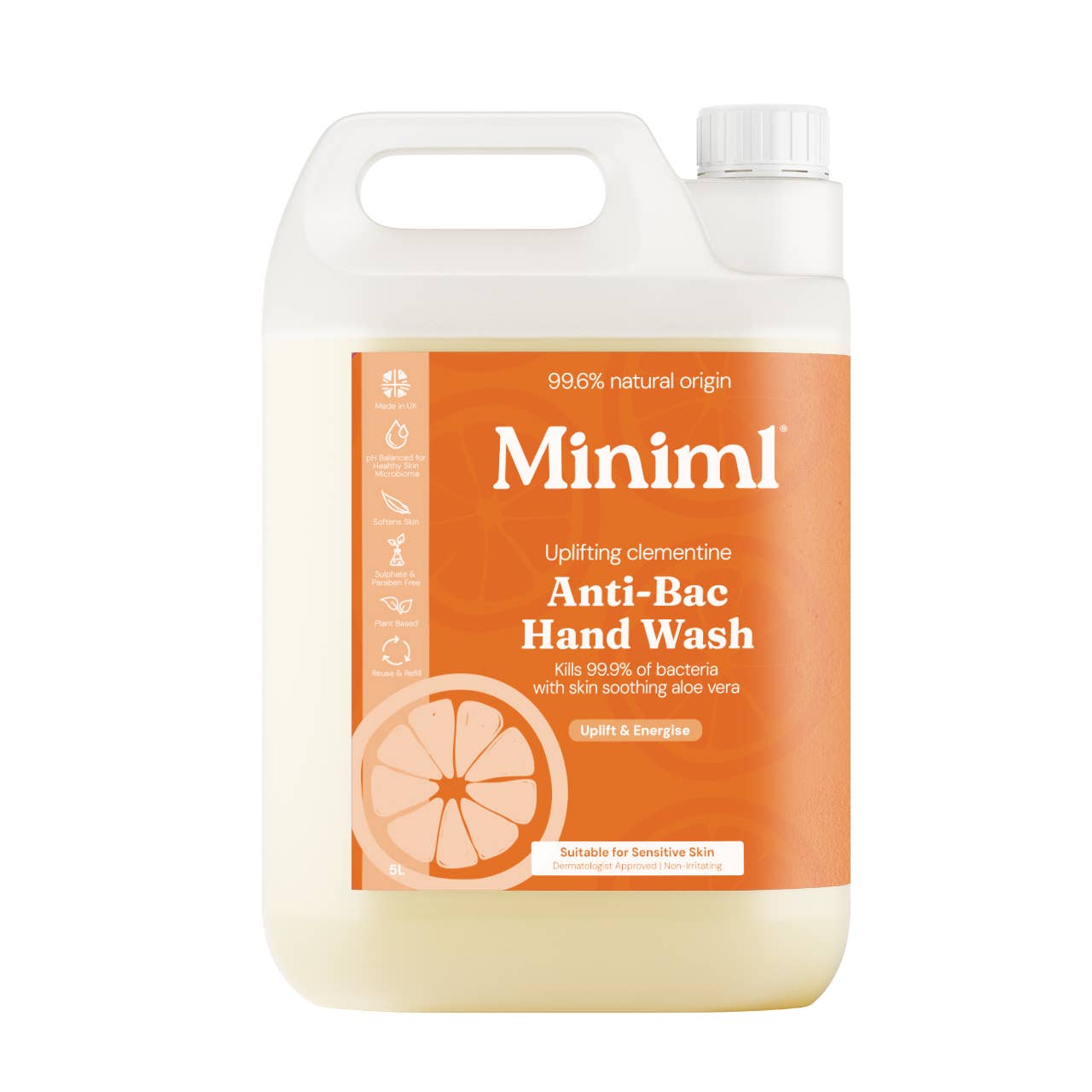 Anti-Bac Hand Soap - Uplifting Clementine - 5L Refill: 5L Refill