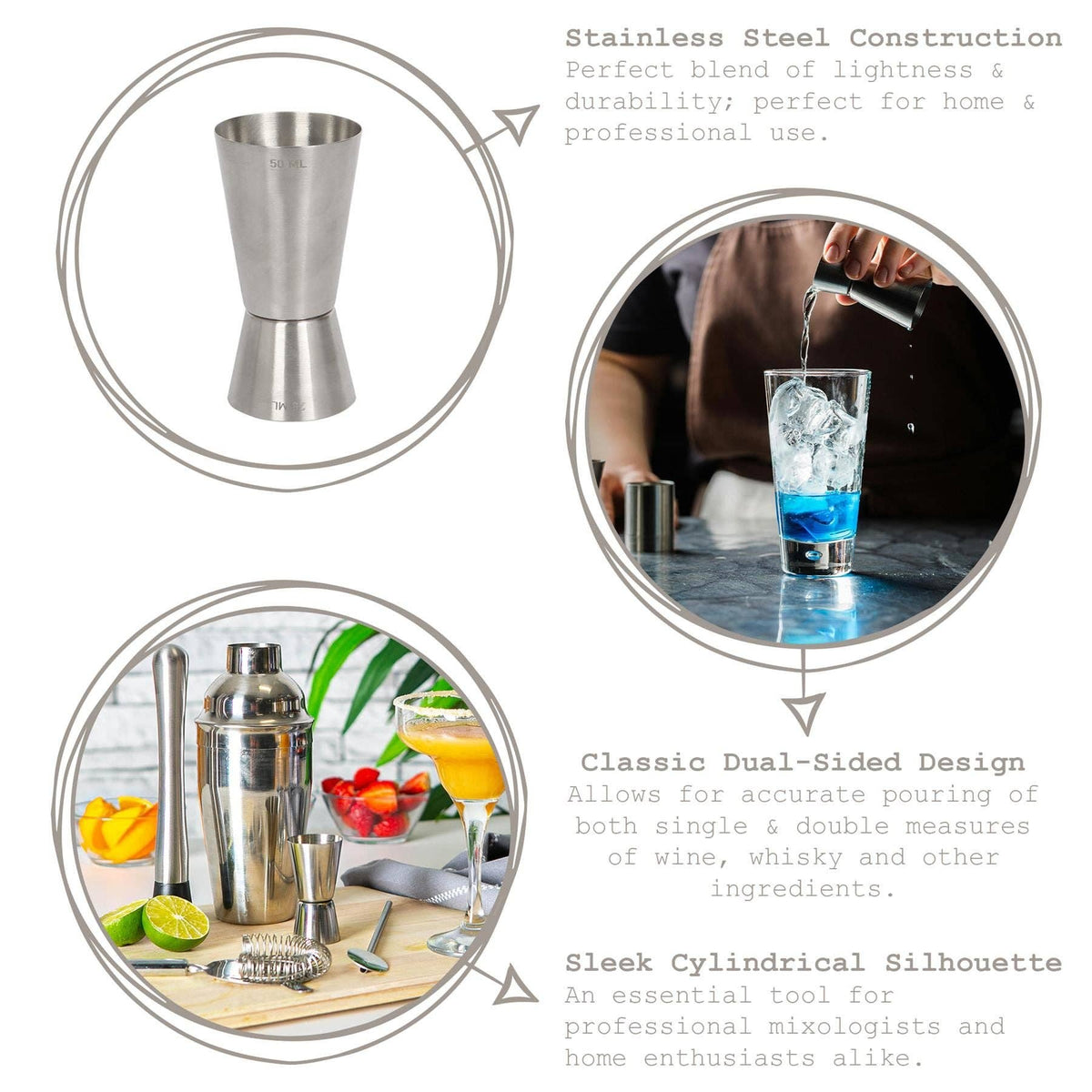 25/50ml Stainless Steel Jigger